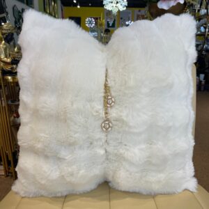 Off-White Fluffy Throw Pillows