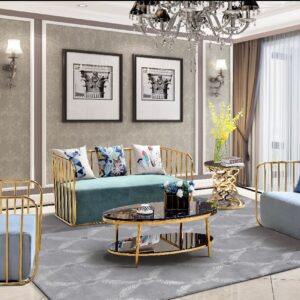 G-LRC Green and Blue Gold Living Room Set