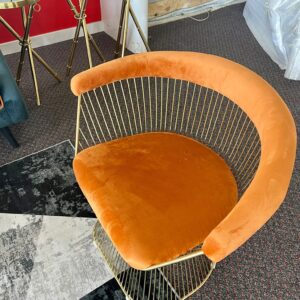 Orange and Blue Accent Chair