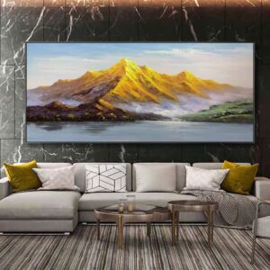summit misty sunrise painting