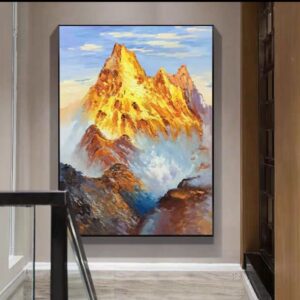 mountain oil painting