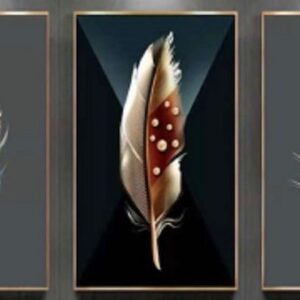 feather porcelain paintings set