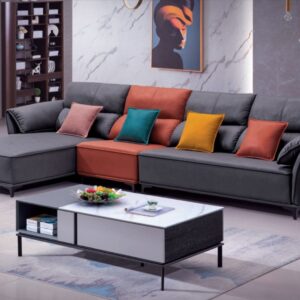 Peach and Grey Sectional
