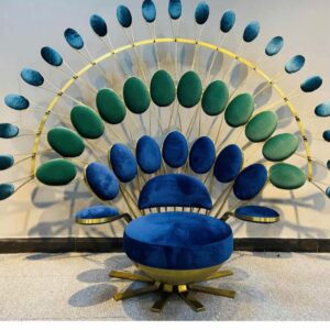 peacock accent chair