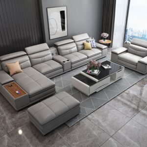 Grey Leather theater set